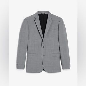 Extra Slim Gray Wool-Blend Modern Tech Suit Jacket. Look sharp!